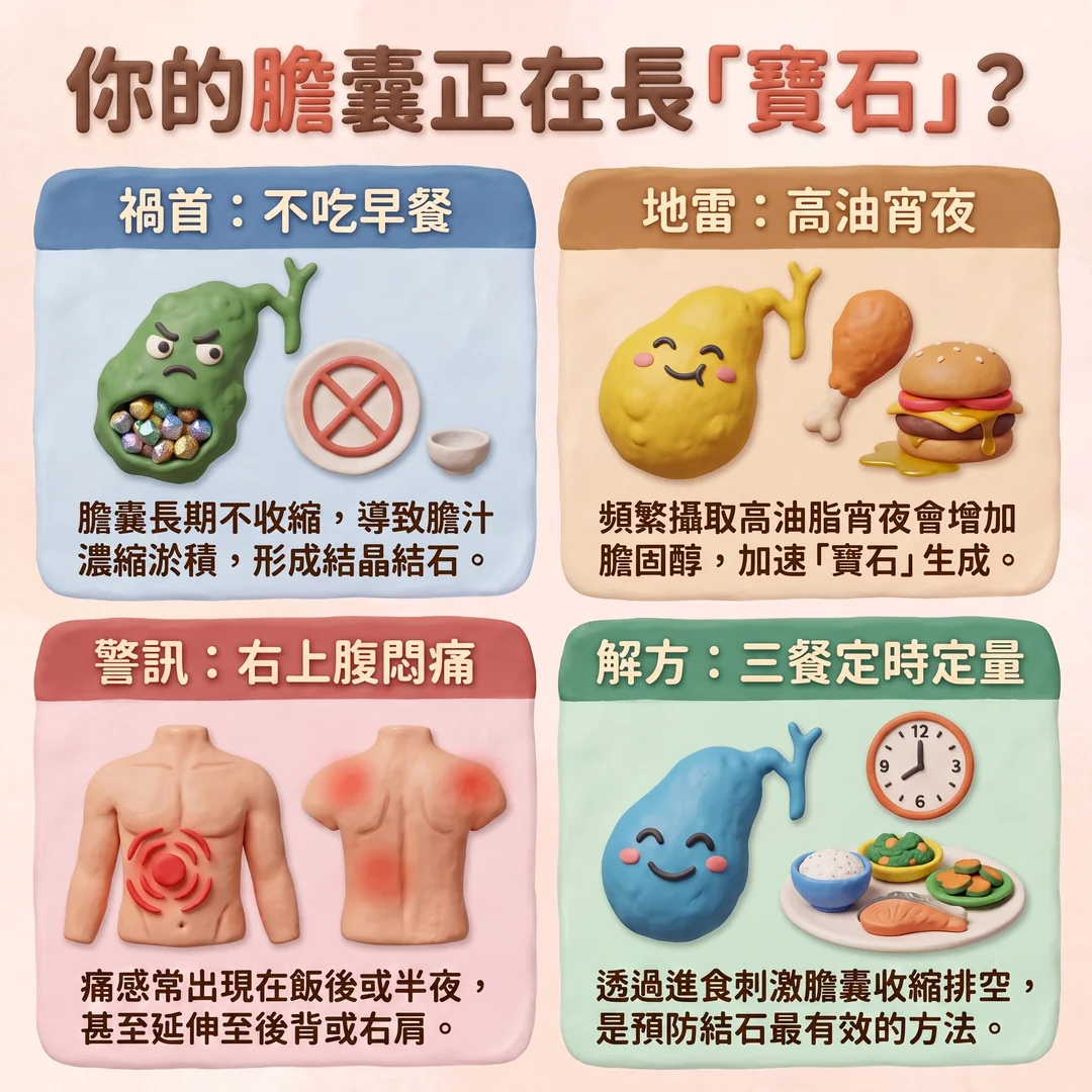認識膽囊結石與預防(圖/AI生成製圖)
