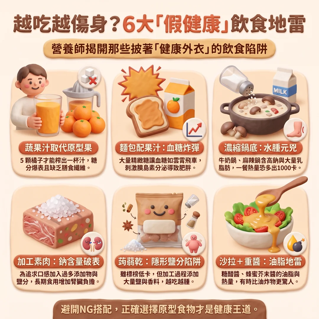 六大假健康飲食地雷(圖/AI生成製圖)