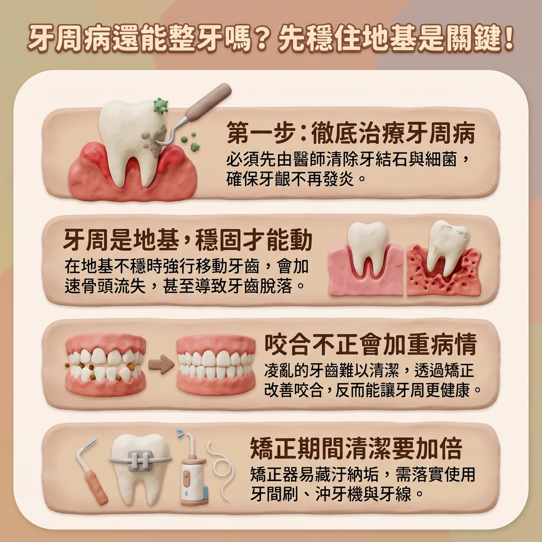 牙周病患者矯正建議(圖/AI生成製圖)