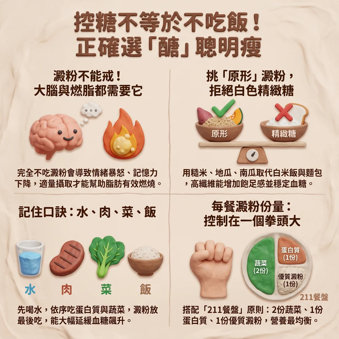 正確選醣聰明瘦（圖／AI生成製圖）