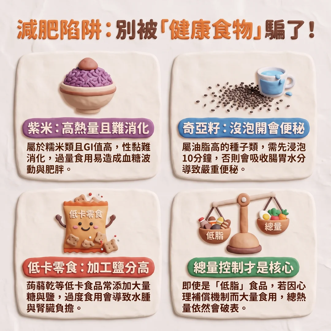 揭開健康食物減肥陷阱(圖/AI生成製圖)