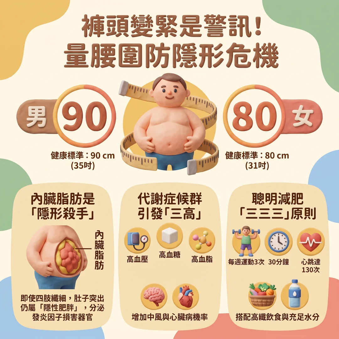 量腰圍防代謝症候群（圖／AI生成製圖）