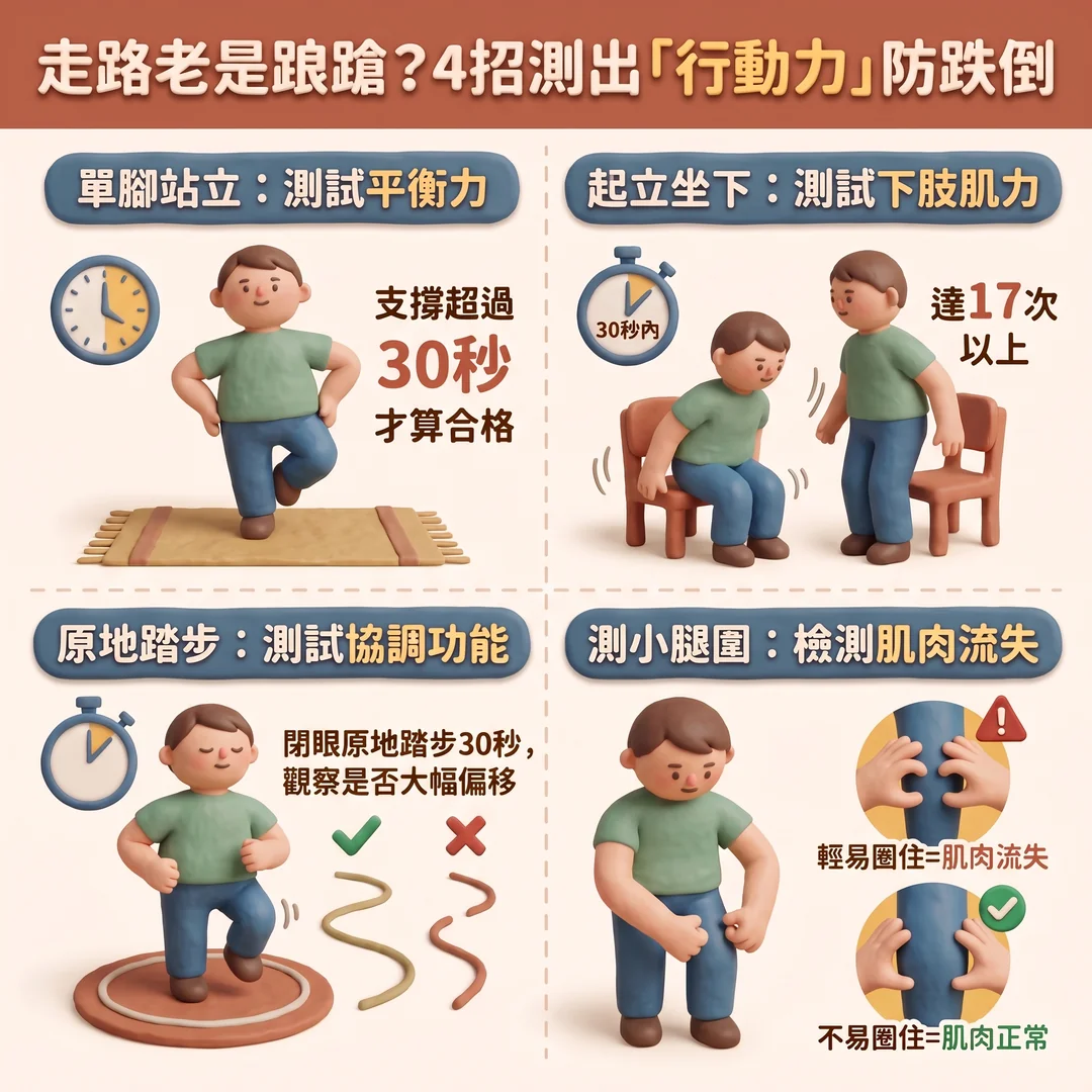 四招行動力自我檢測（圖／AI生成製圖）