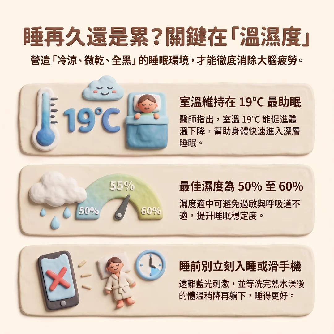 打造優質睡眠環境建議（圖／AI生成製圖）