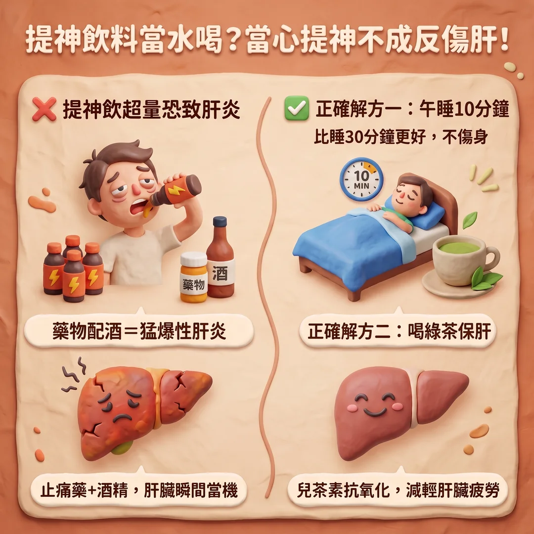 正確提神與護肝指南（圖／AI生成製圖）