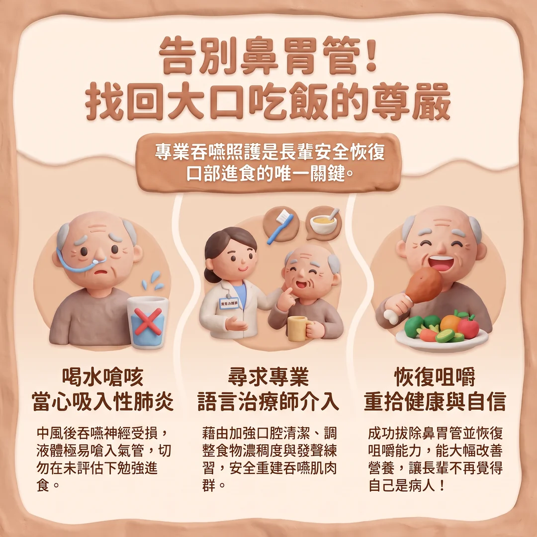 告別鼻胃管(圖/AI生成製圖)