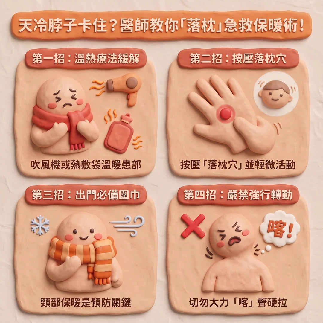 醫師教落枕急救（圖／AI生成製圖）
