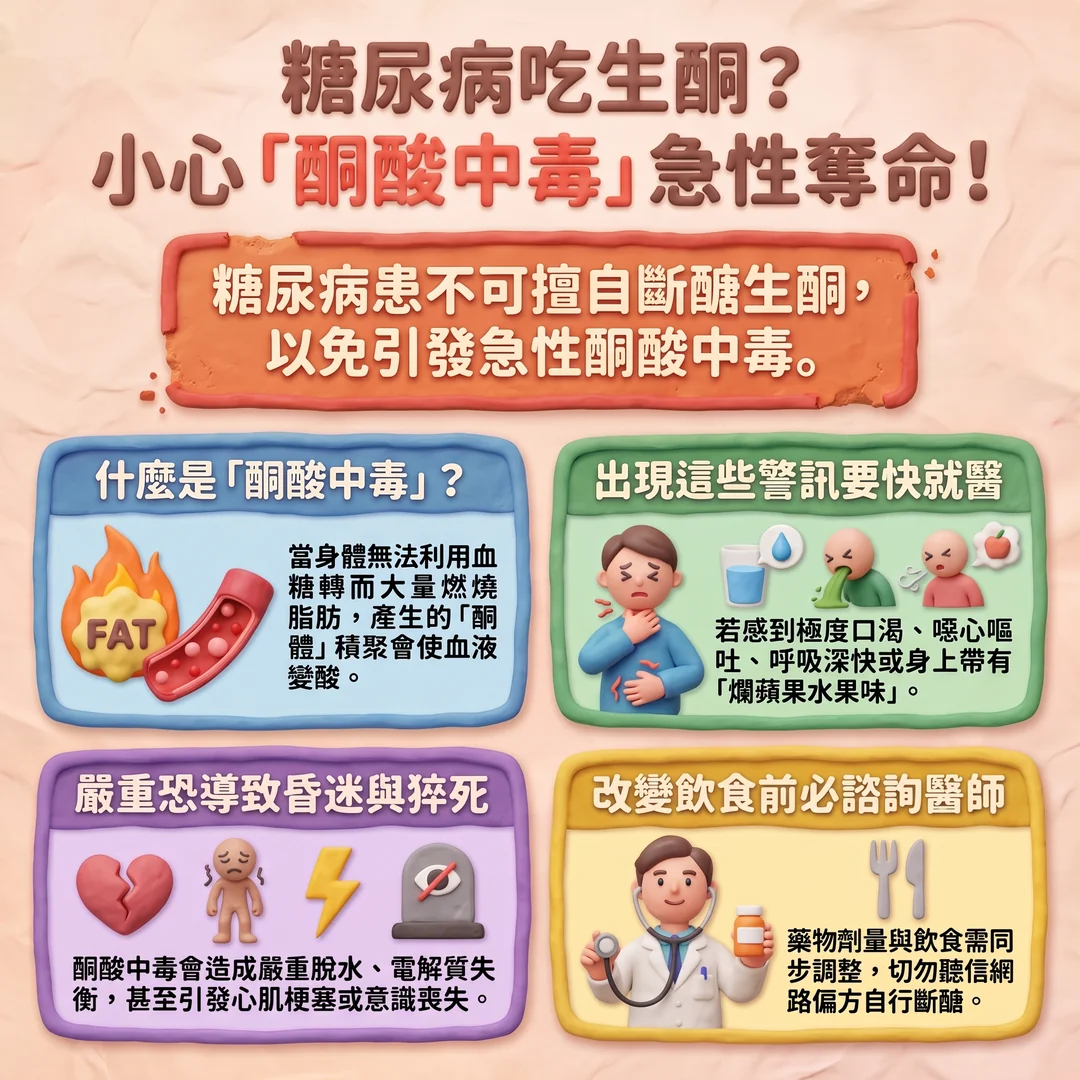 預防糖尿病酮酸中毒（圖／AI生成製圖）