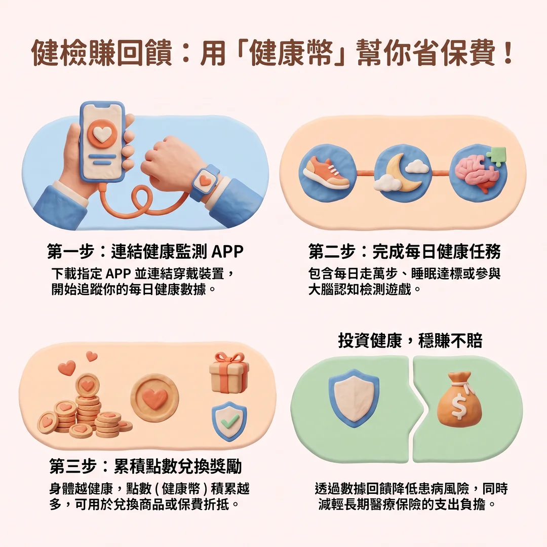 健康幣省保費教學（圖／AI生成製圖）