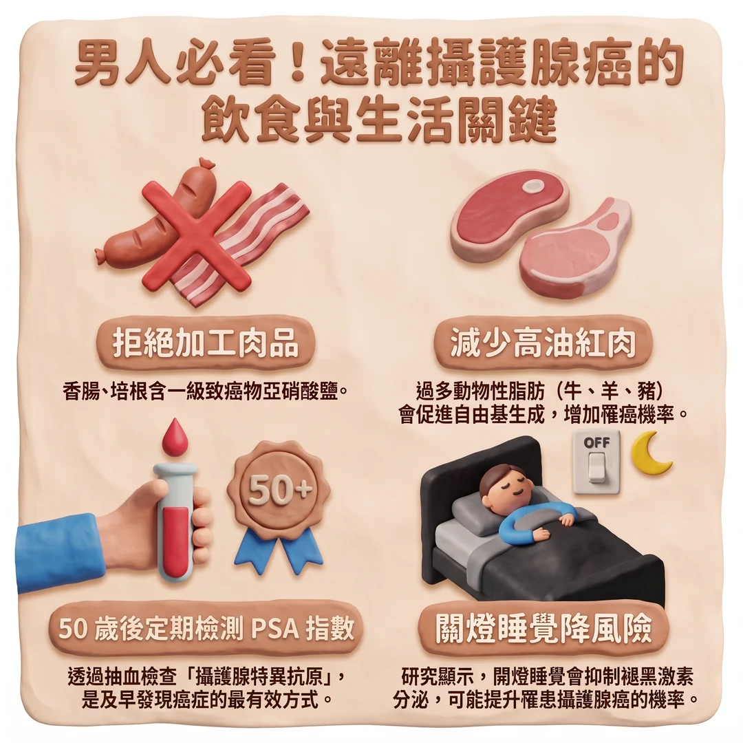 攝護腺癌預防健康指南（圖／AI生成製圖）