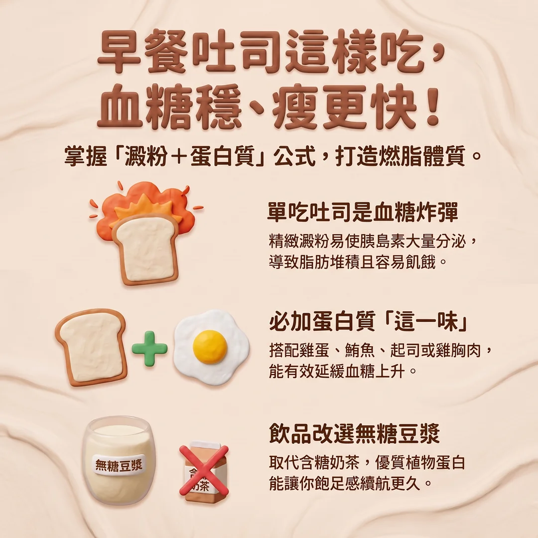 早餐吐司健康吃法(圖/AI生成製圖)