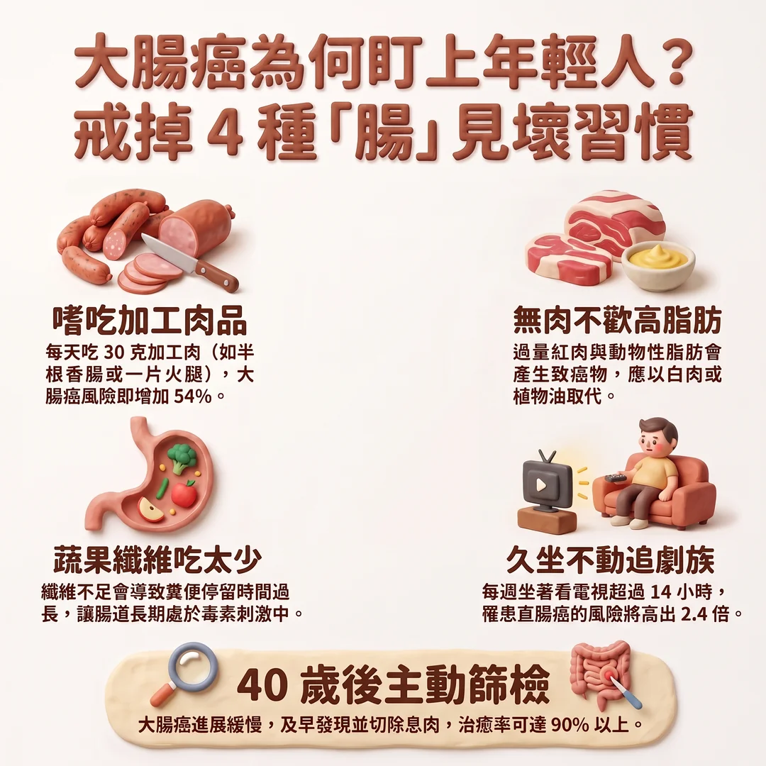 預防大腸癌的健康指南(圖/AI生成製圖)