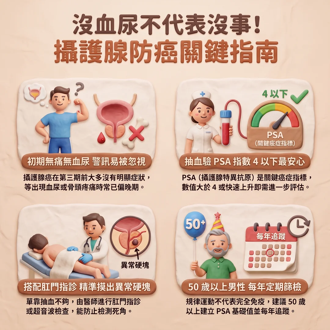 攝護腺防癌關鍵指南（圖／AI生成製圖）