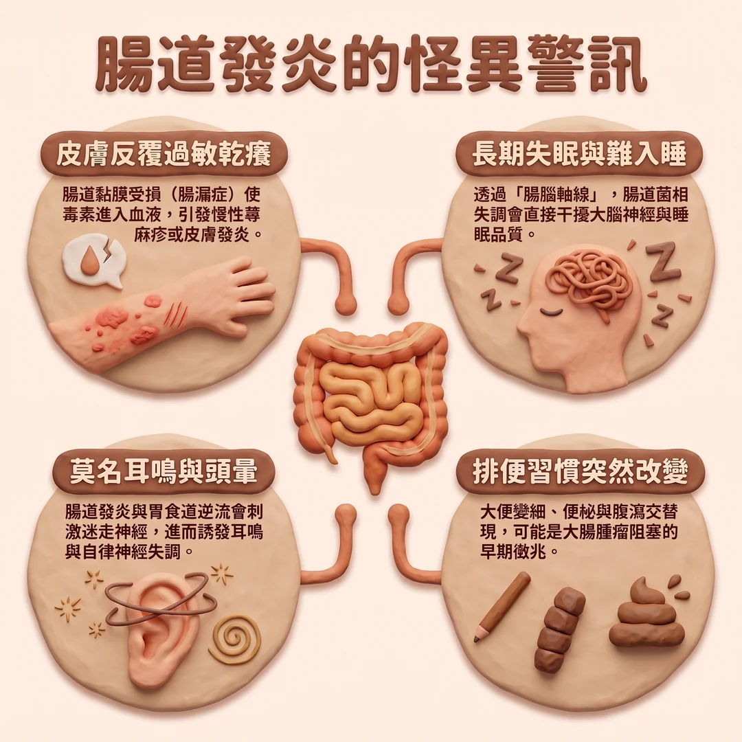 腸道發炎的怪異警訊（圖／AI生成製圖）
