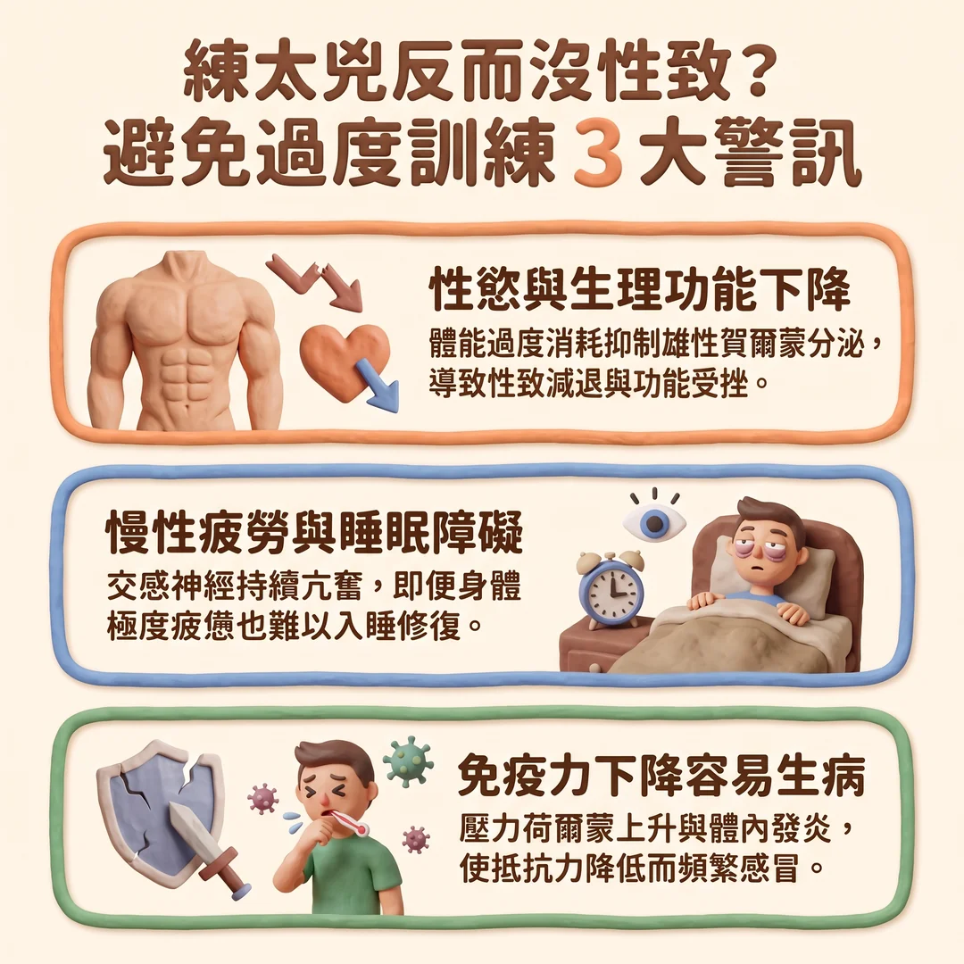 避免過度訓練三大警訊(圖/AI生成製圖)
