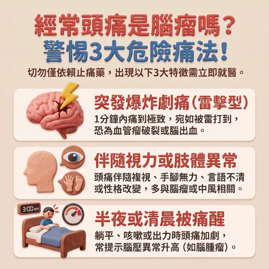 警惕三大危險頭痛(圖/AI生成製圖)