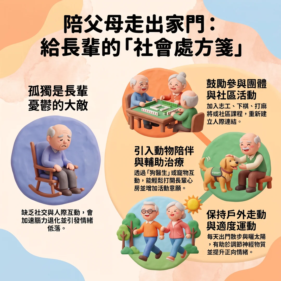 給長輩的社會處方箋(圖/AI生成製圖)