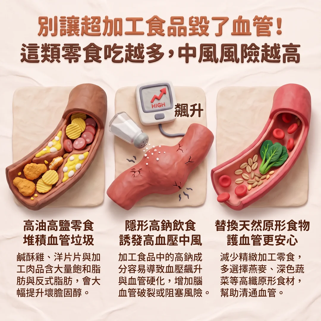 超加工食品危害血管(圖/AI生成製圖)