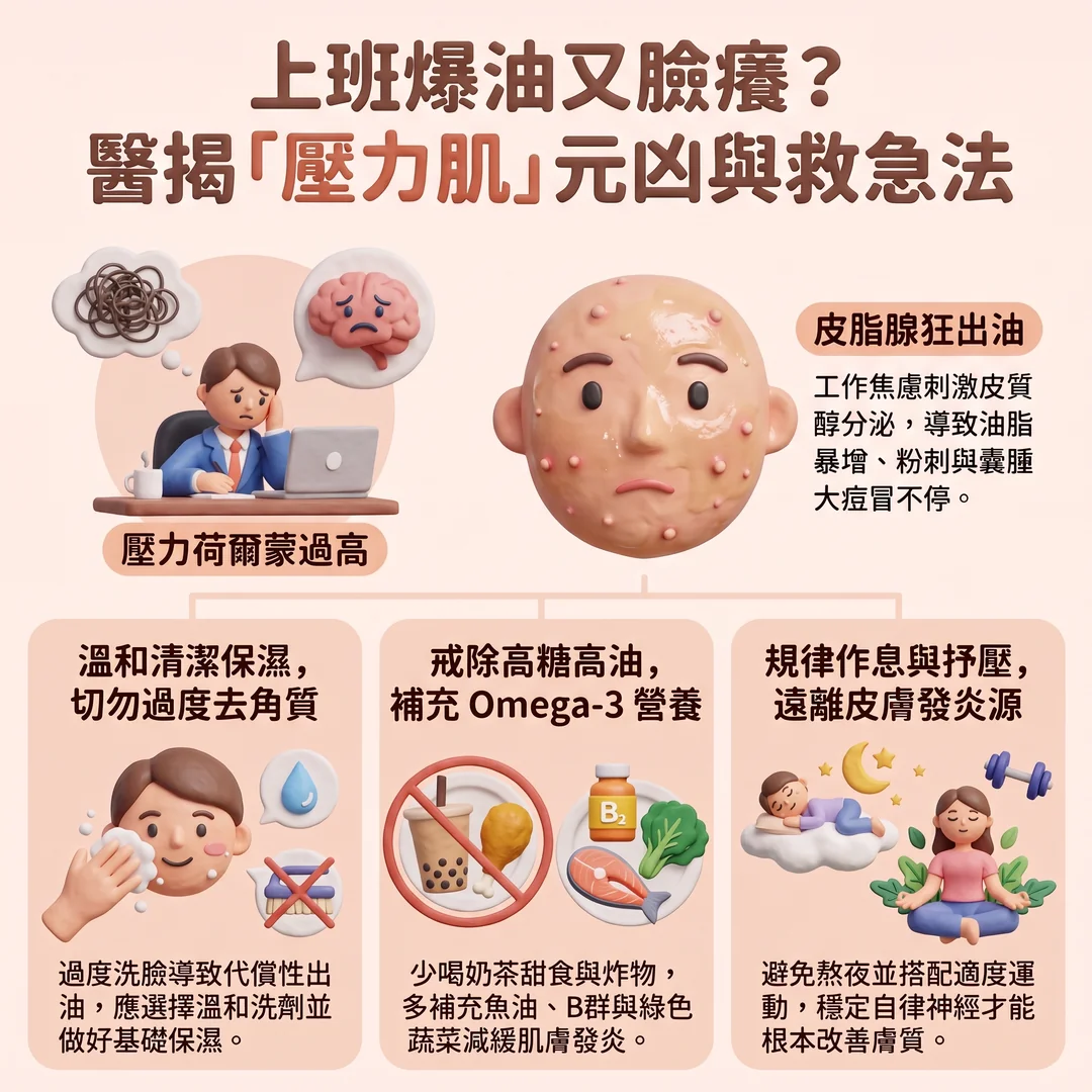壓力肌成因與救急指南（圖／AI生成製圖）