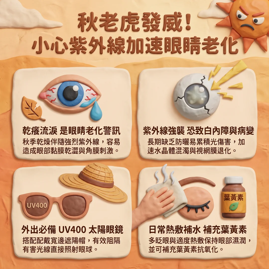秋季眼睛防護指南（圖／AI生成製圖）