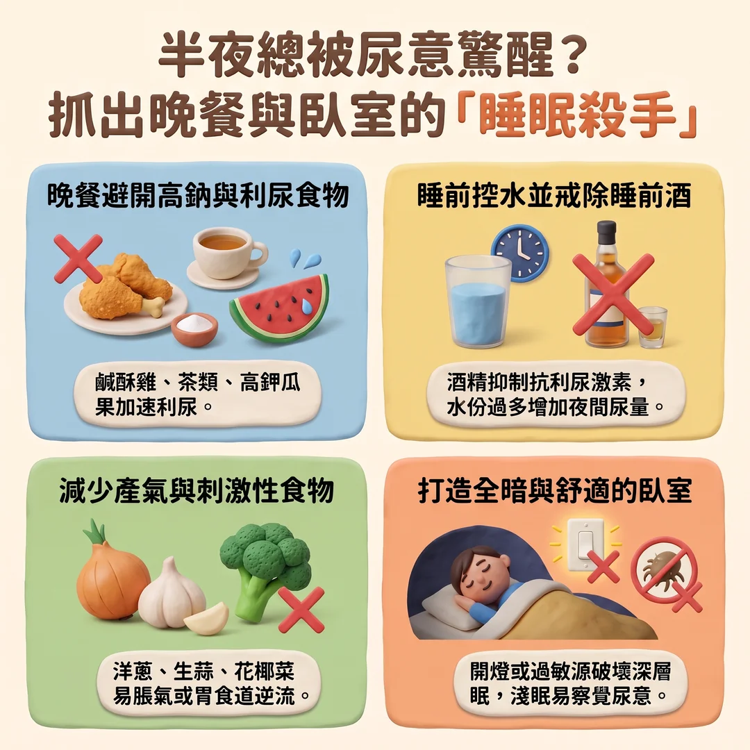 抓出夜尿睡眠殺手(圖/AI生成製圖)