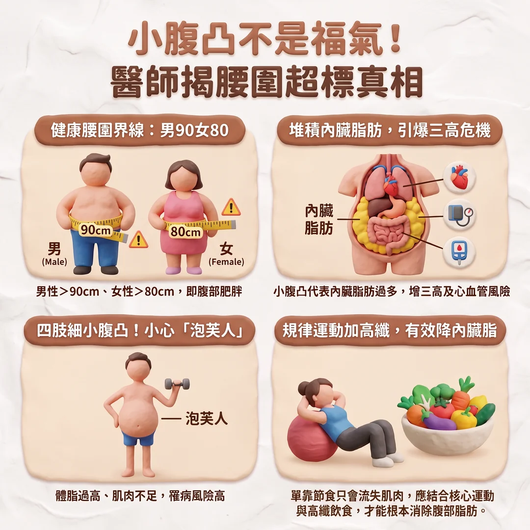醫師揭腰圍超標真相(圖/AI生成製圖)