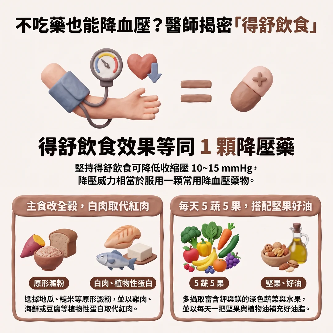 得舒飲食降血壓指南(圖/AI生成製圖)