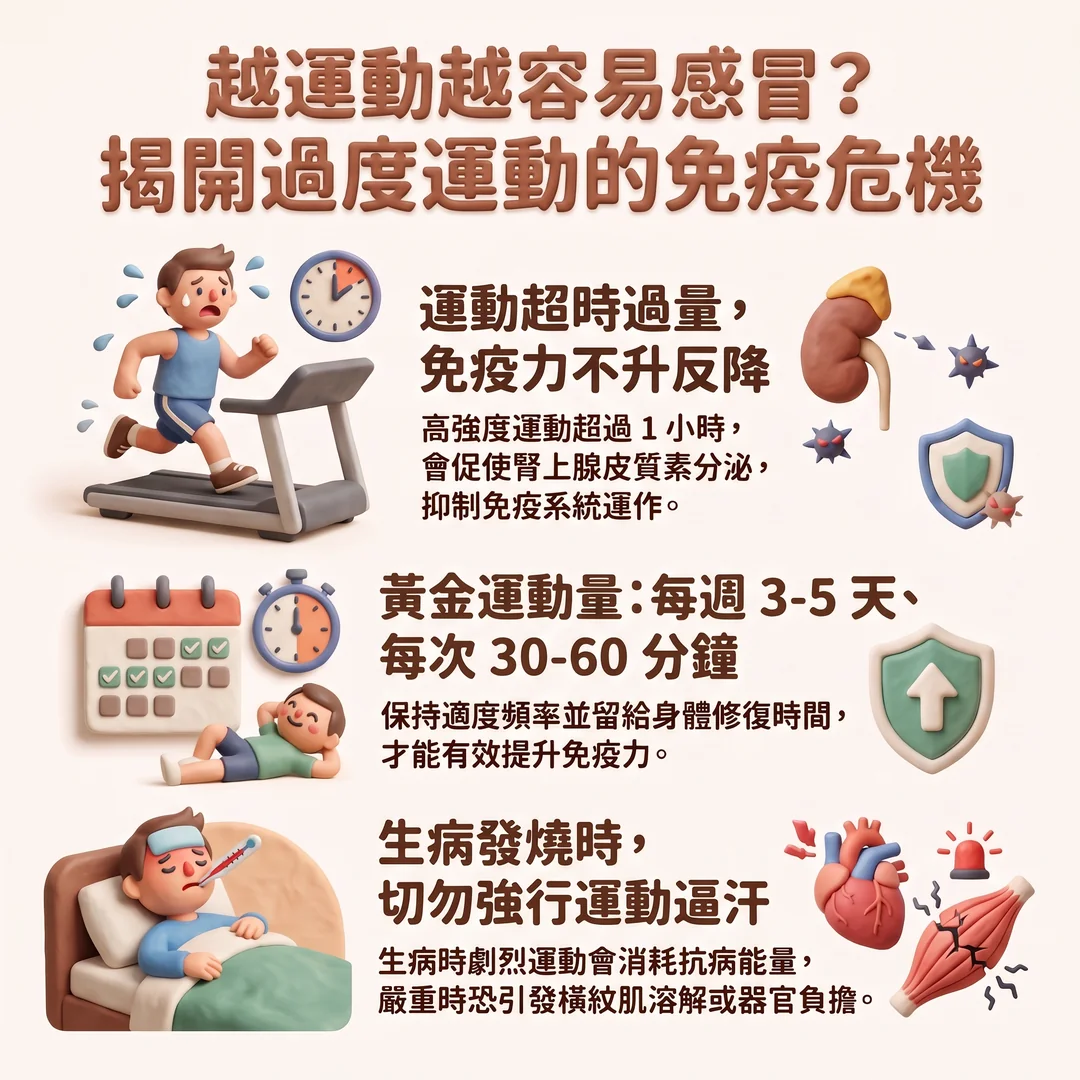 揭開過度運動的免疫危機（圖／AI生成製圖）