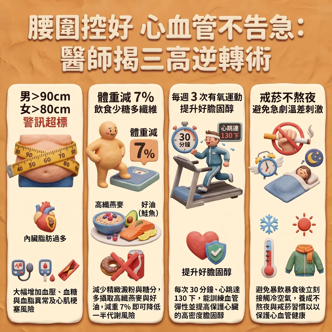醫師揭三高逆轉術（圖／AI生成製圖）