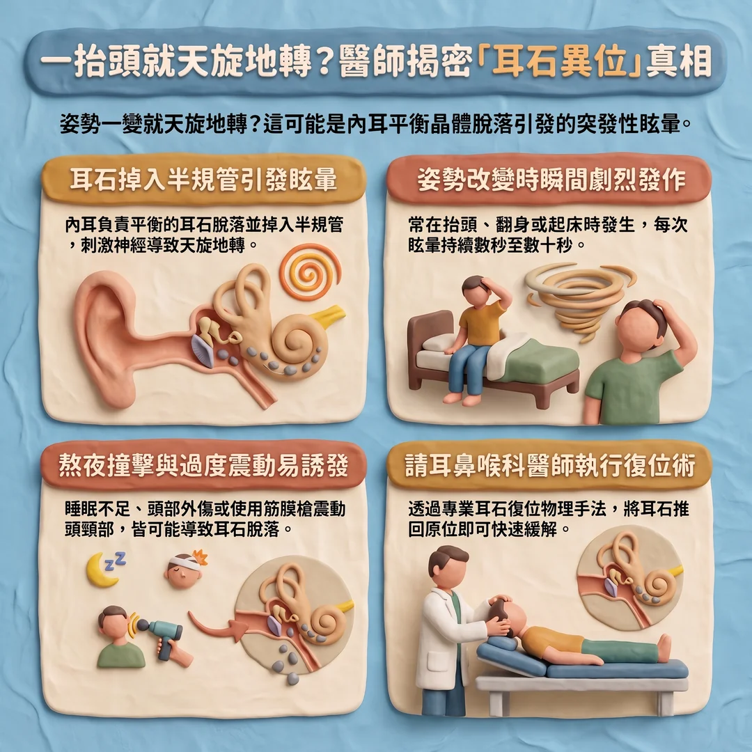 耳石異位真相解析（圖／AI生成製圖）