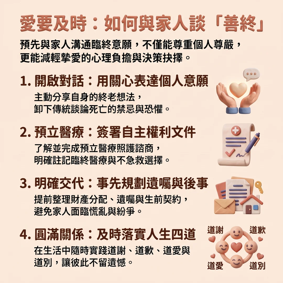 如何與家人談善終(圖/AI生成製圖)