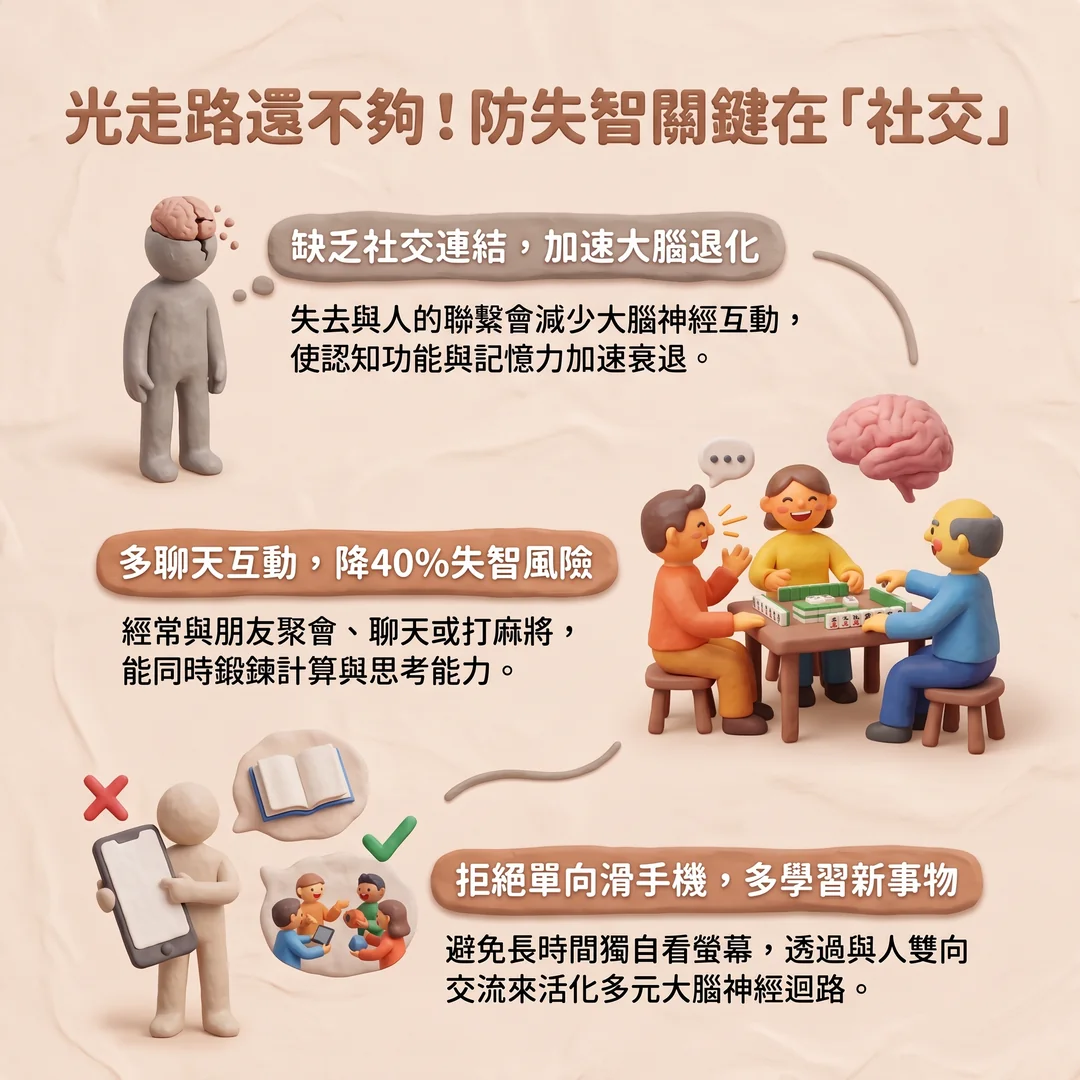 防失智關鍵在社交(圖/AI生成製圖)