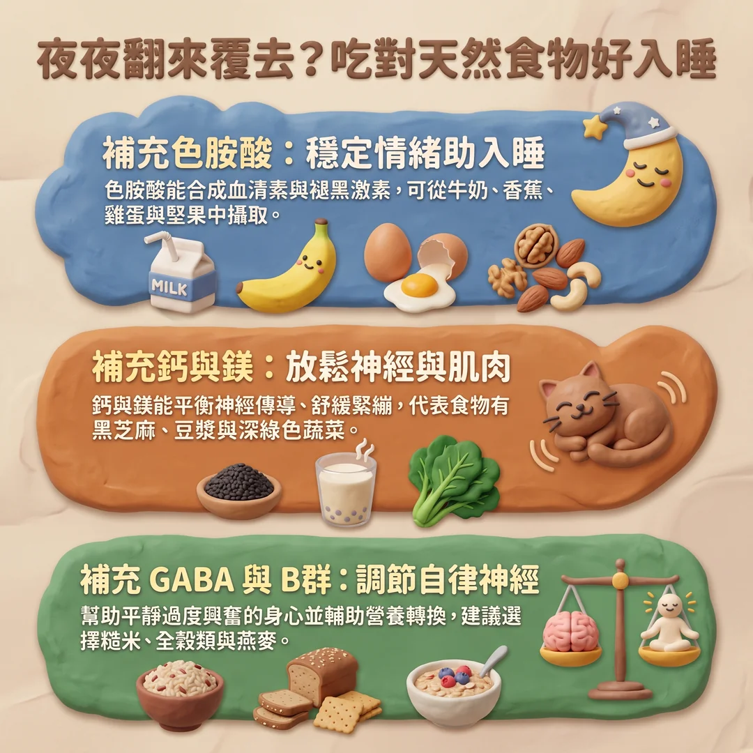 助眠天然食物指南(圖/AI生成製圖)