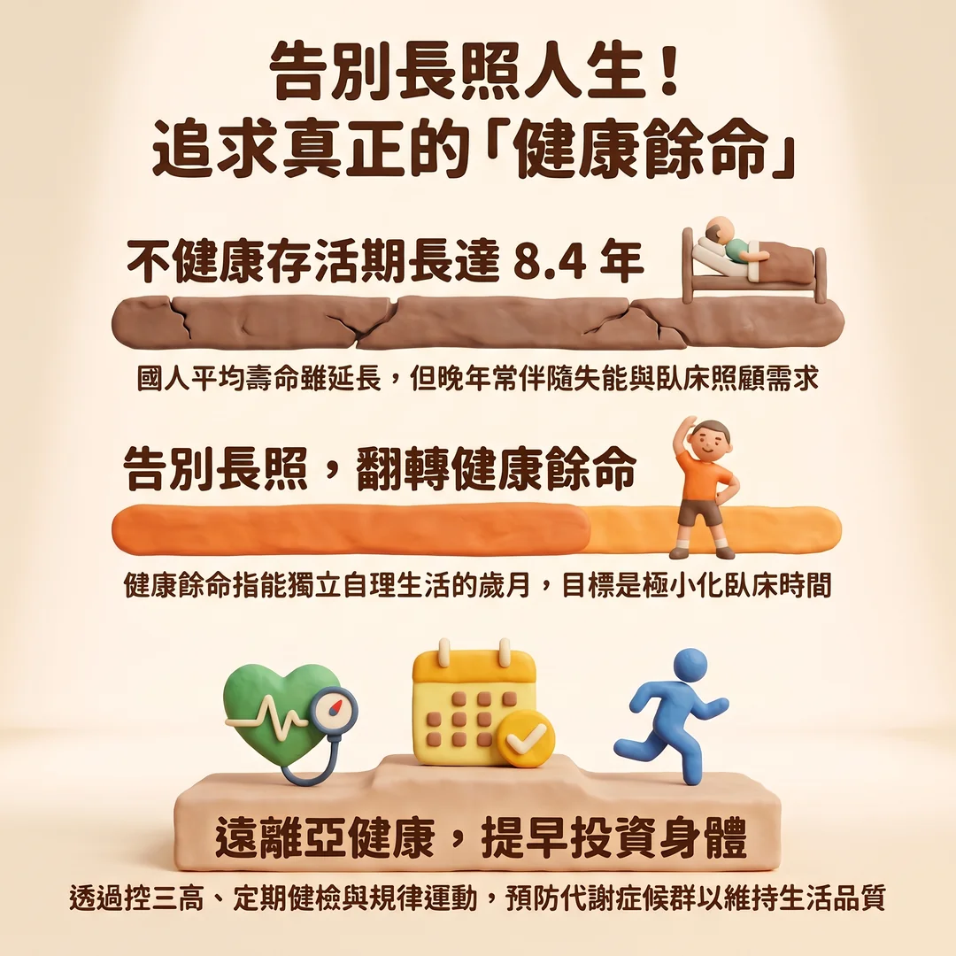 追求真正的健康餘命（圖／AI生成製圖）