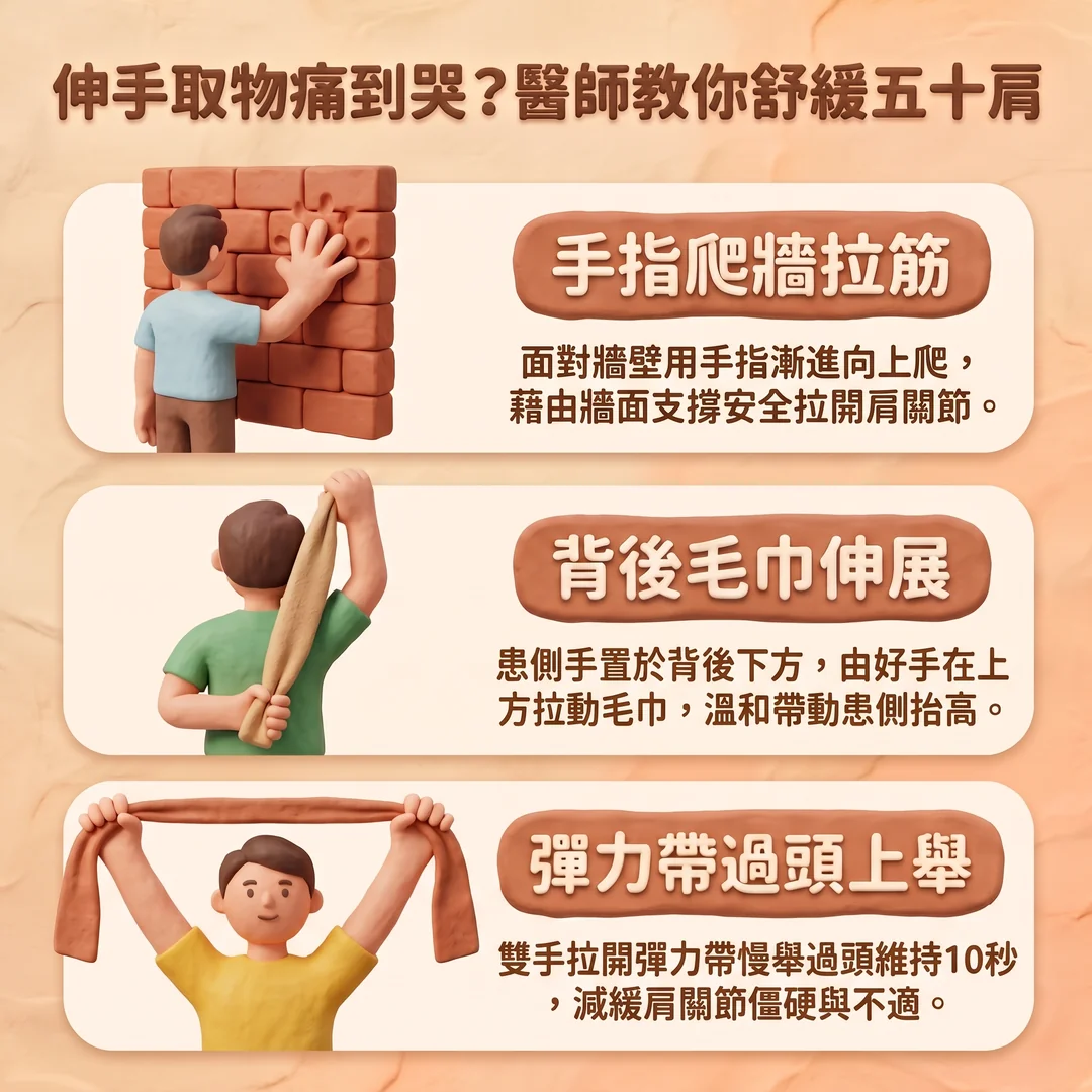 醫師教你舒緩五十肩(圖/AI生成製圖)