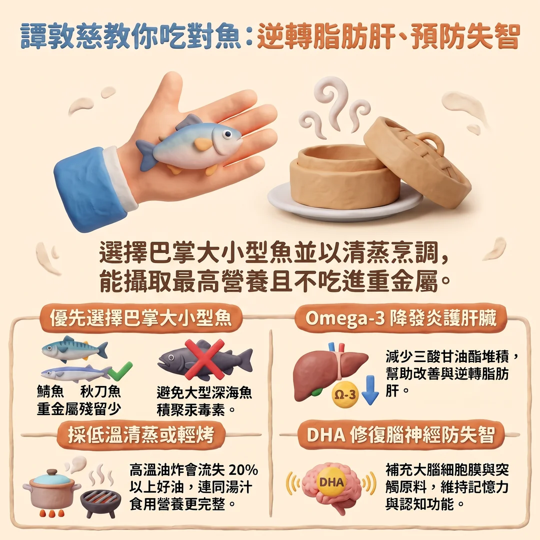 譚敦慈教你吃對魚（圖／AI生成製圖）