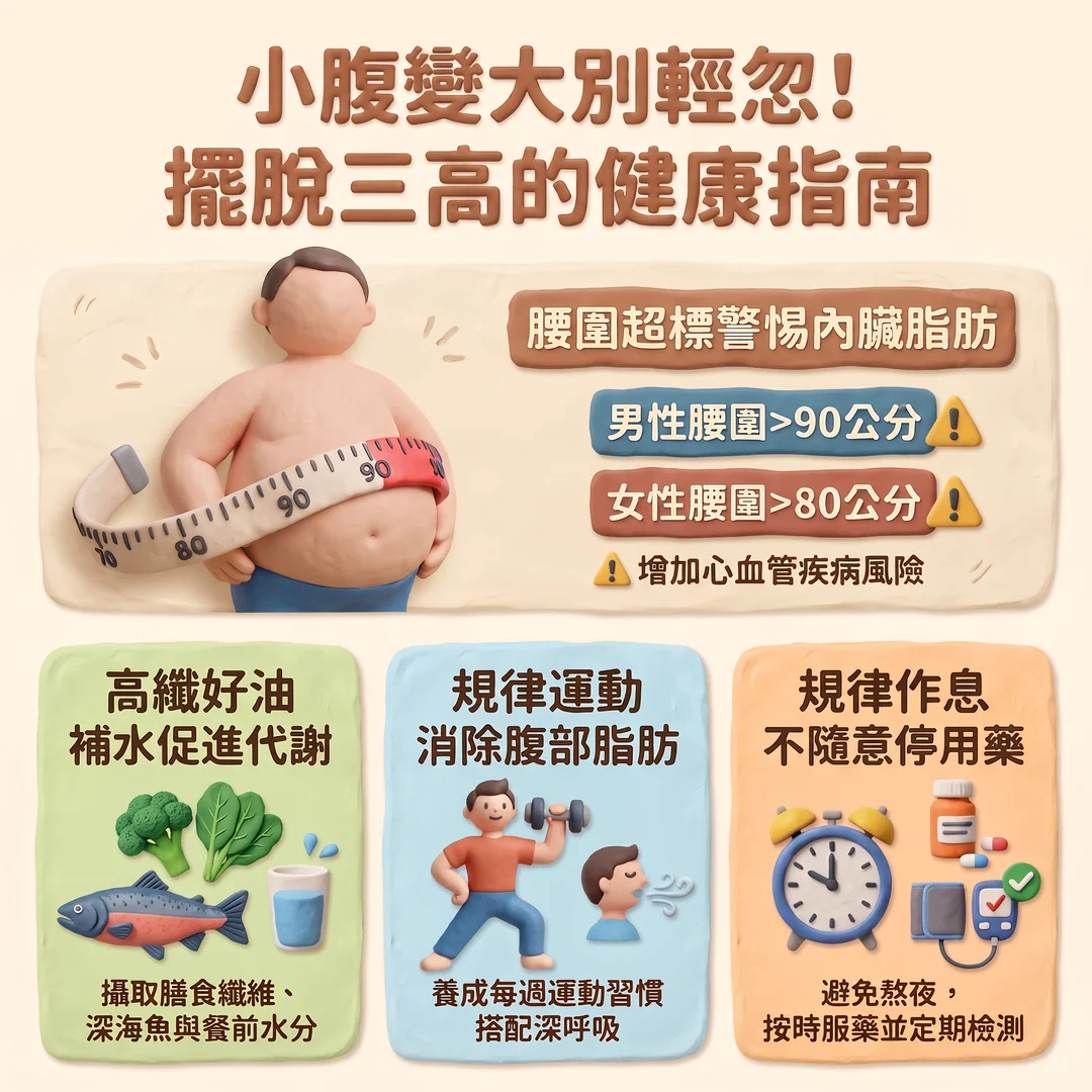 擺脫三高健康指南（圖／AI生成製圖）