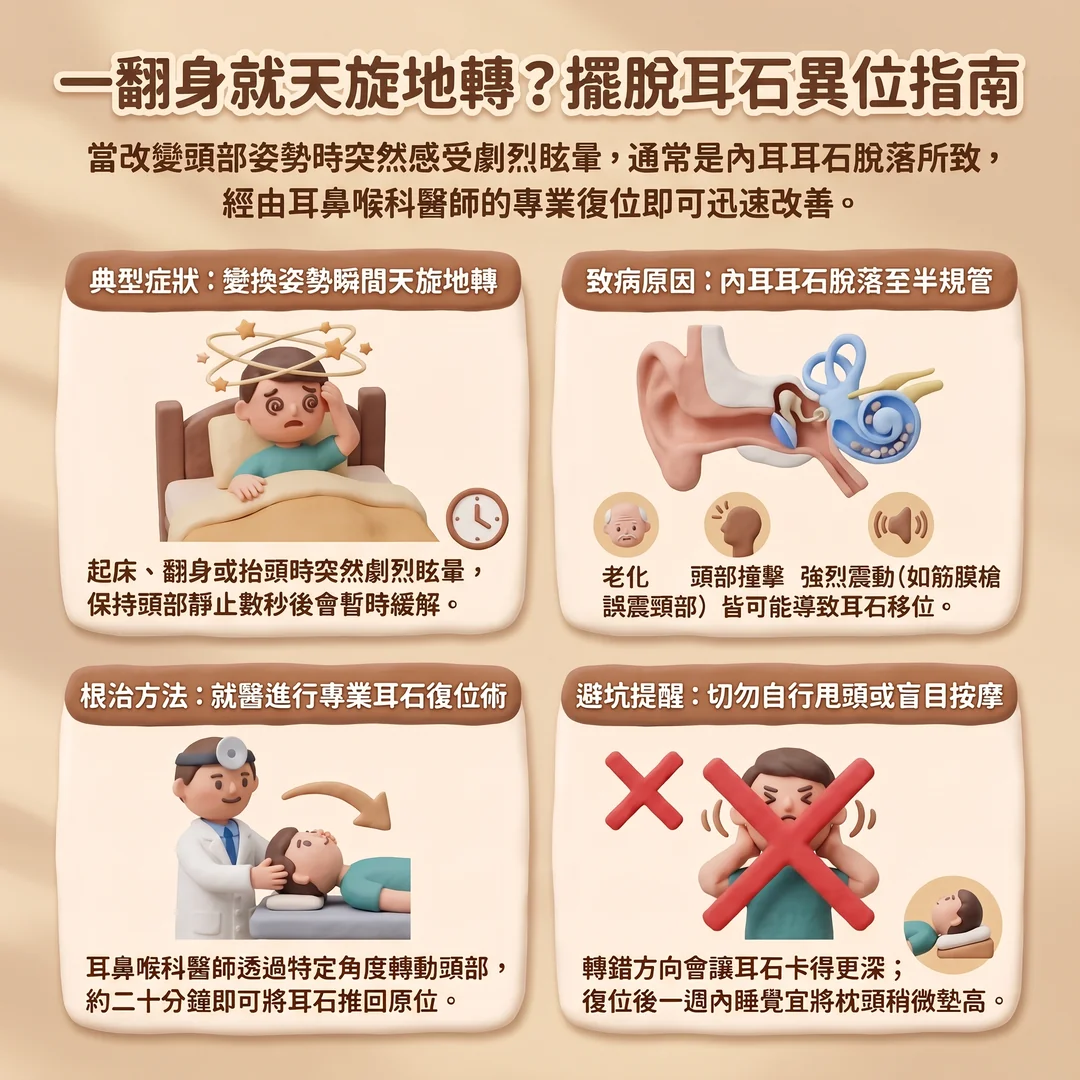 擺脫耳石異位指南(圖/AI生成製圖)