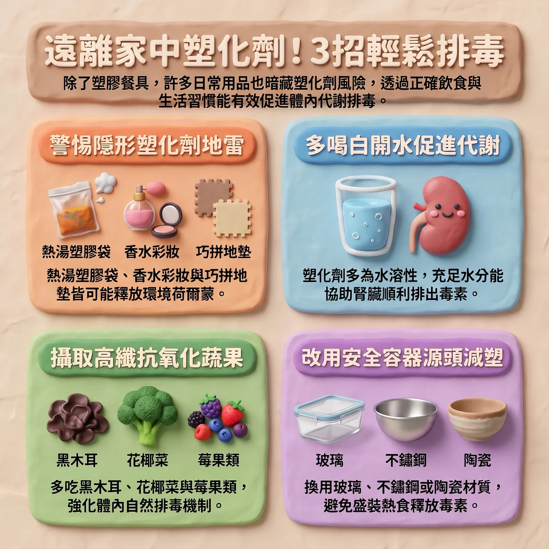 遠離家中塑化劑指南(圖/AI生成製圖)