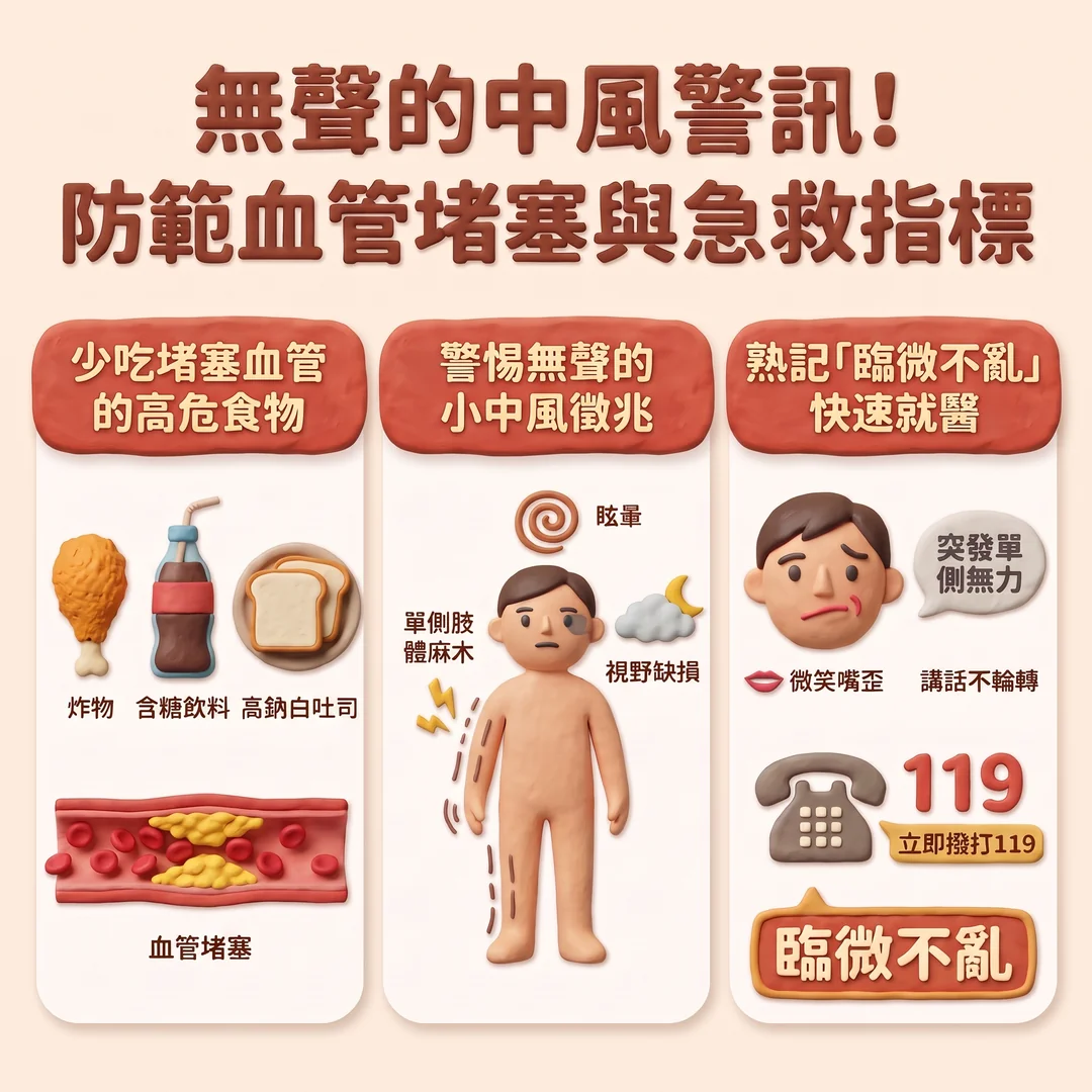 中風警訊與急救指南(圖/AI生成製圖)